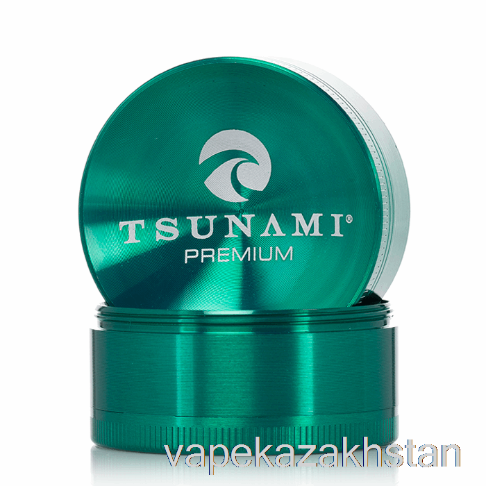 Vape Kazakhstan Tsunami 1.9inch 4-Piece Sunken Top Grinder Green (50mm)